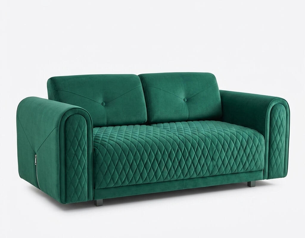 Canapea de două locuri, cu design clasic-modern.
